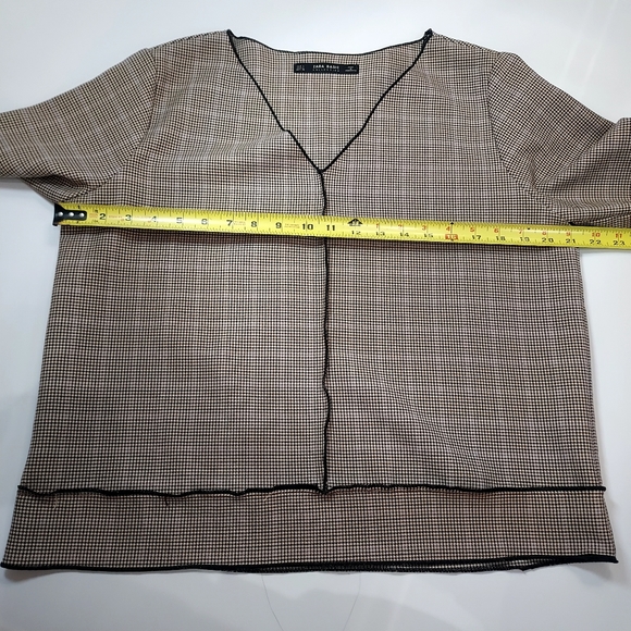 Zara Houndstooth Bow Top, L - Picture 3 of 5